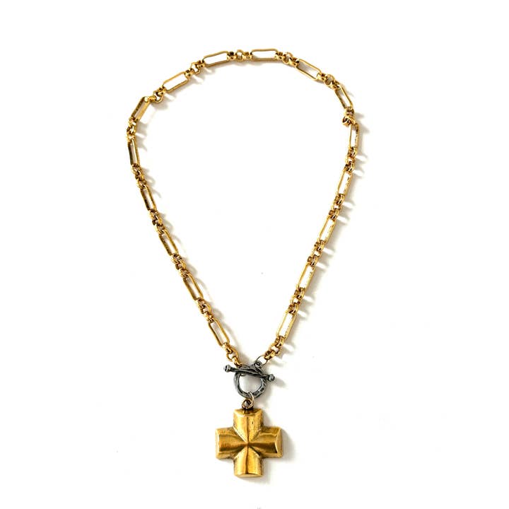 CV Designs - Wholesale Pendant/Charm Necklace - barrel cross-cvnbl