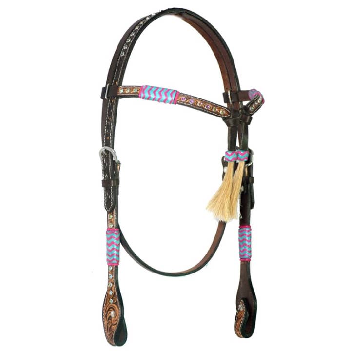 LS Western - Wholesale Horseback Riding Gear - BER200-Western Leather Headstall