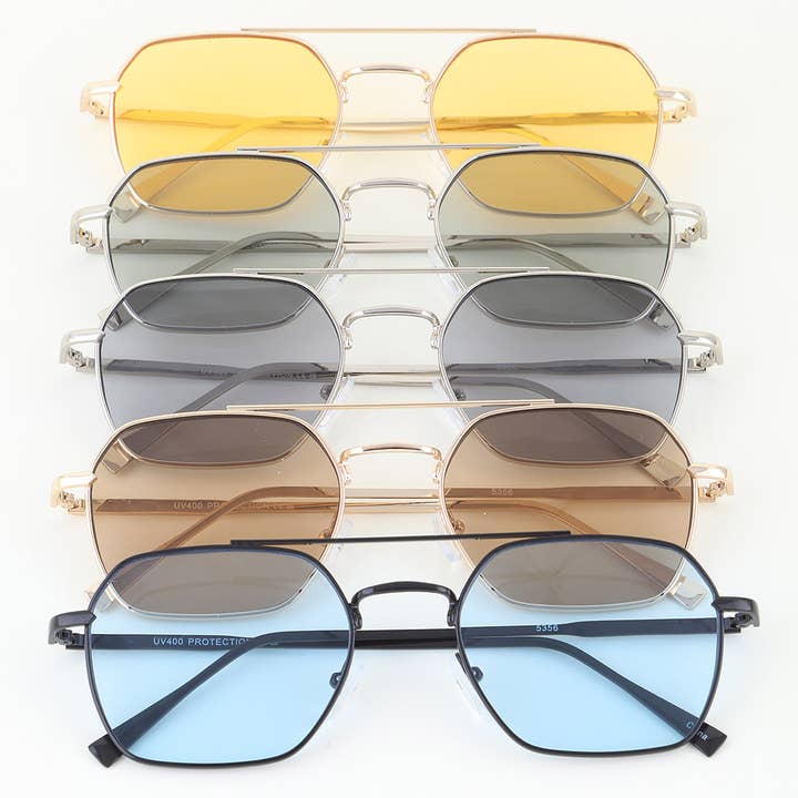 Lunettes de soleil classiques teintées de couleurs vives pour la vente par 3AM BY H&D ACCESSORIES