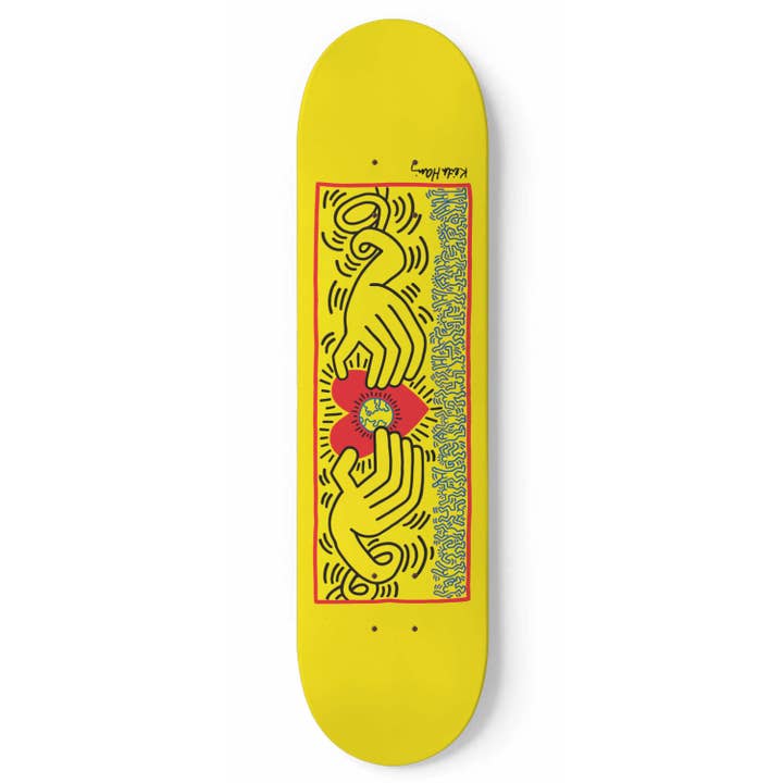 Keith Haring Untitled 1985 - Skateboard Wall Art for wholesale by SkateboardArtsy