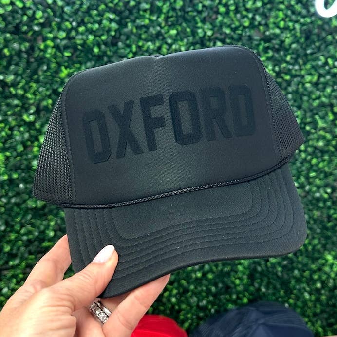 CUSTOMIZE - (Tonal) BLACK Trucker Hat for wholesale by Littlebrightbird