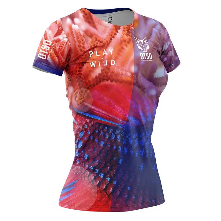 T-shirt Padel Manga Curta Mulher Coral por atacado de OTSO