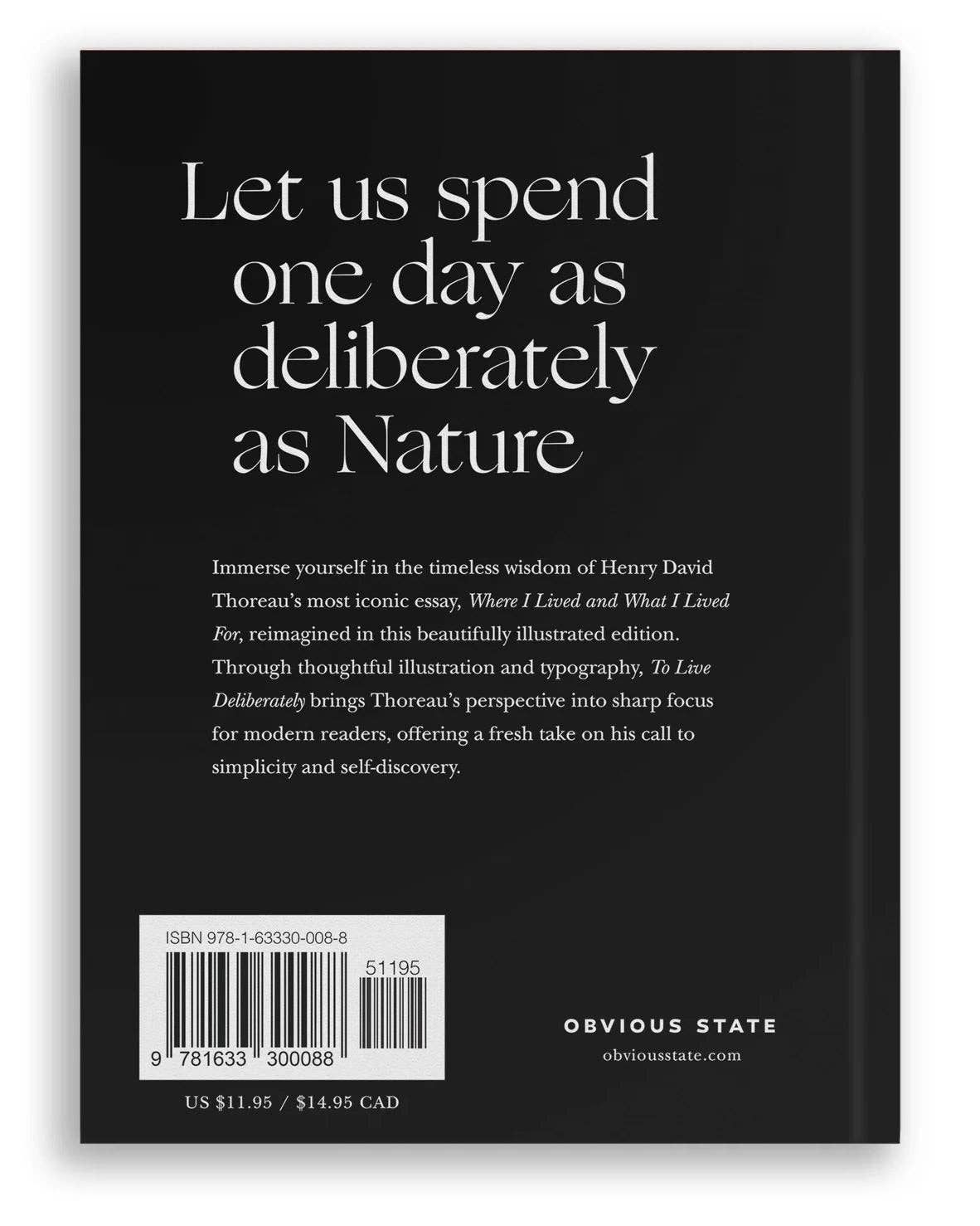 Obvious State - Wholesale Display Book - To Live Deliberately, Henry David Thoreau11