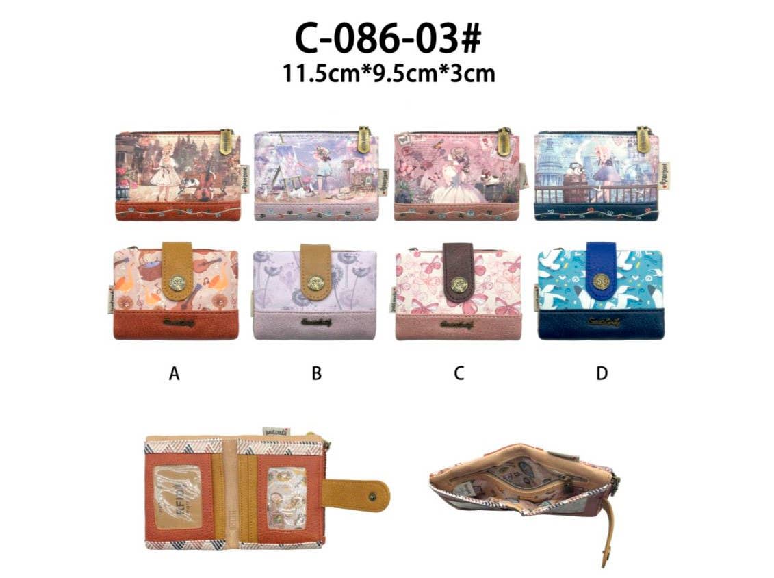 Chenson & Gorett - Wholesale Coin Purse - Women's - Wallet with Sweet Candy Doll and Card Space C086-03
