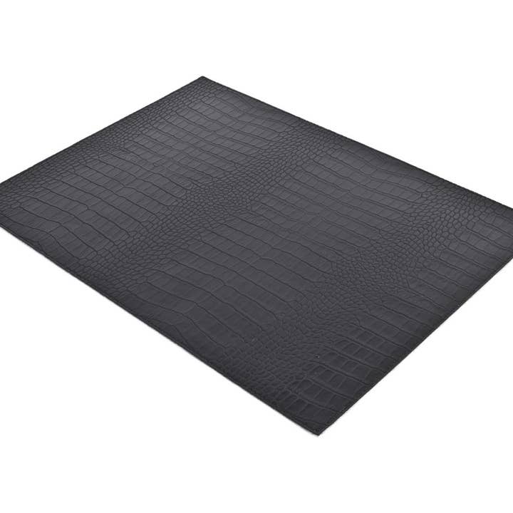 Signature Home Collection GmbH – wholesale Placemat – placemats set of 6 rectangular croco dark brown black