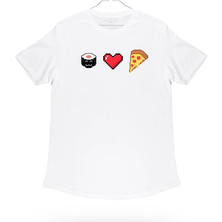 Camiseta Sushi & Love & Pizza para venta al por mayor de Mickey Rose's Collections