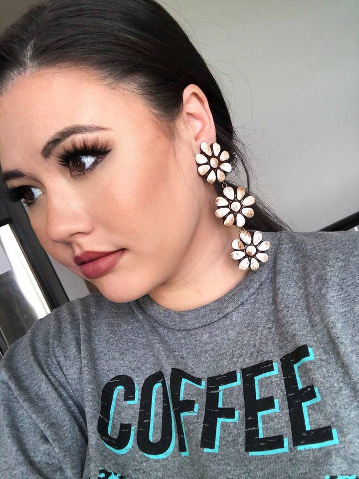 The Wynette Earrings- White Stone for wholesale by Nomadic Brunette