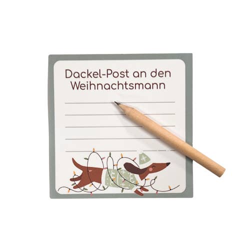 Wunderle GmbH – Engroshandel Julepynt – Dachshund postblok - sødt notesblok4
