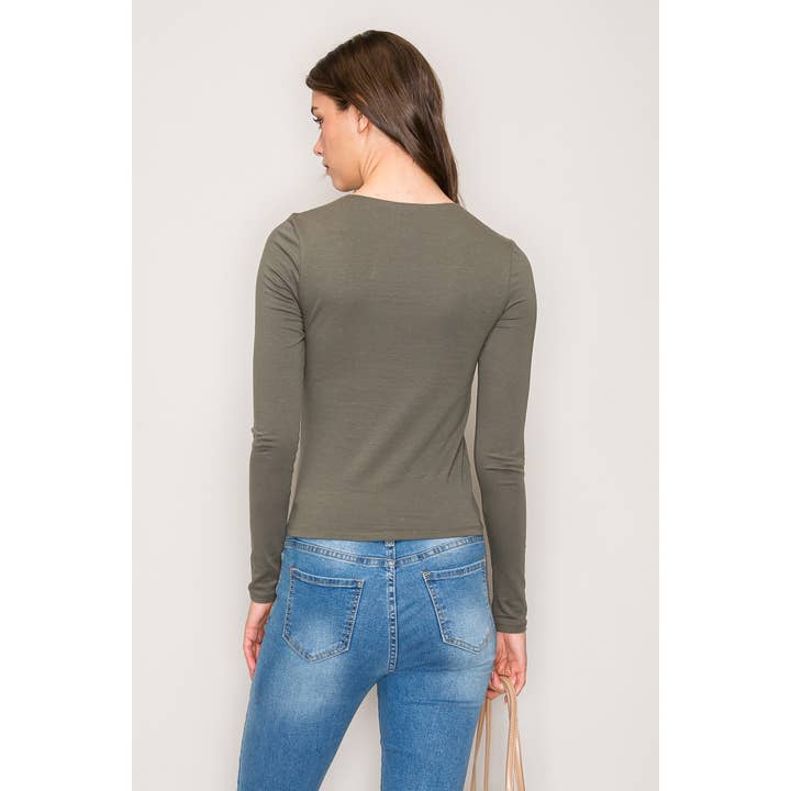 Popular 21 - Wholesale Knit Top - Women's - Double Layer Cotton Long Sleeves Top5