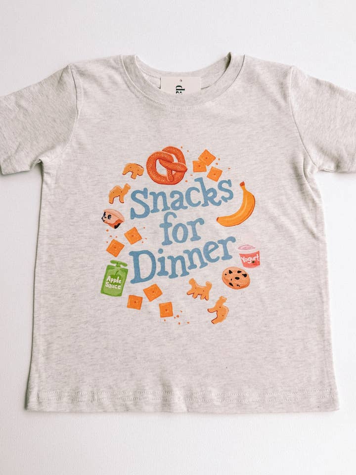 snacks for dinner tee for wholesale by Daffodilly