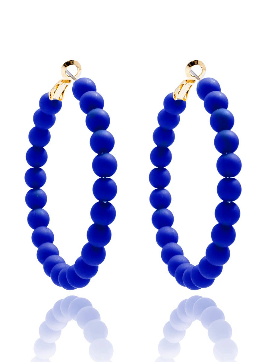 ZENZII Jewelry - Vente Créoles - Boucles d'oreilles créoles perlées mattes3