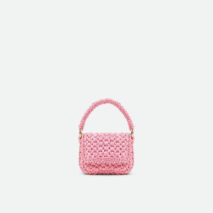 Yova - Wholesale Top Handle Bag - Women's - Raffia summer bag micro - Pink0