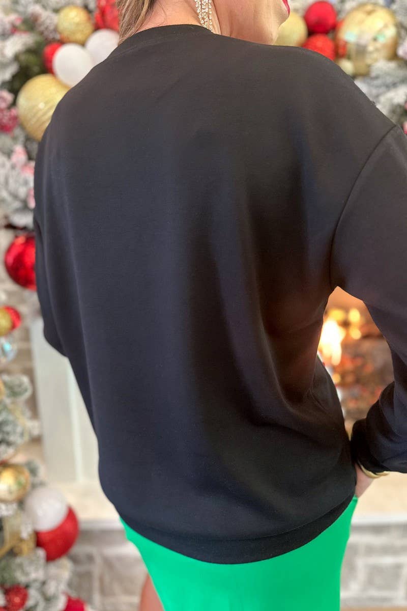 NINEXIS - Wholesale Blouse - Women's - CWTBLL01233_CHRISTMAS TREE SEQUINED CASUAL LOOSE SWEATSHIRT7