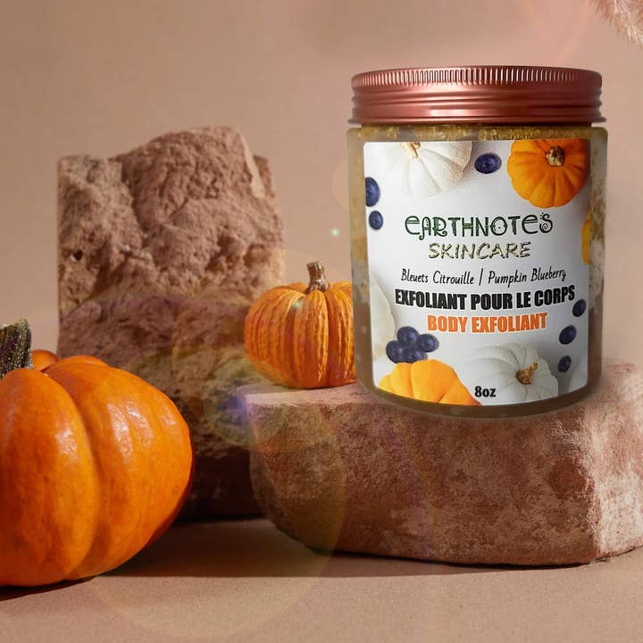 Pumpkin Blueberry Body Exfoliant for wholesale by Earthnotes Skincare
