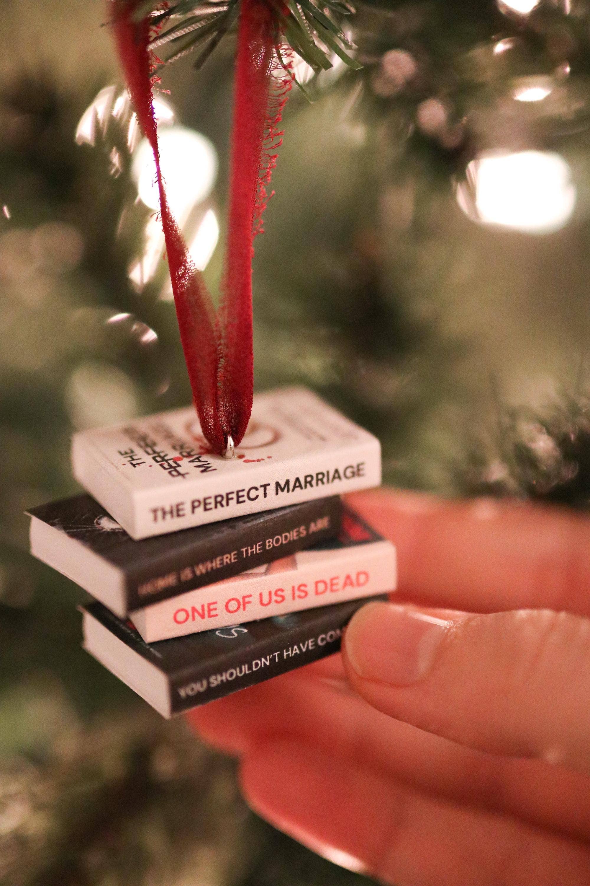 The Sticker Shop - Wholesale Ornament - Jeneva Rose Mini Book Stack Ornament1