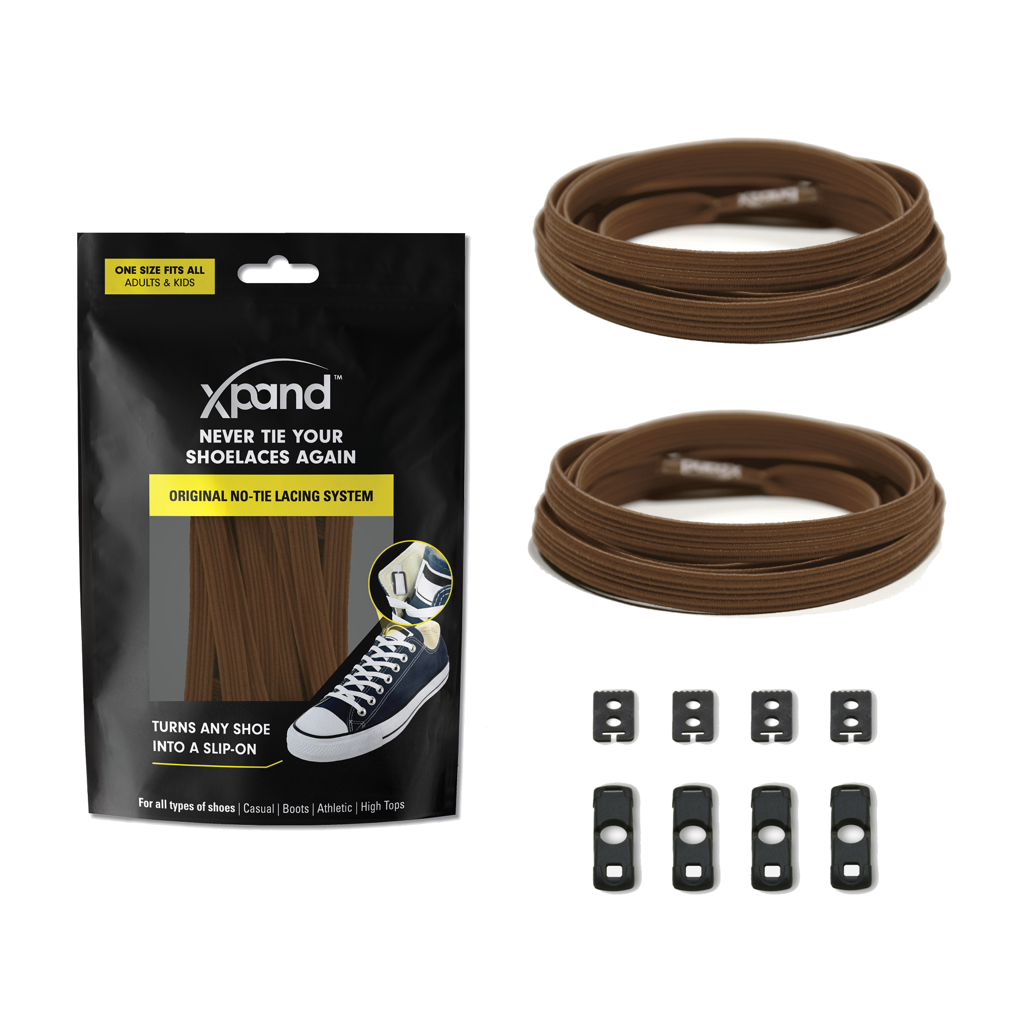 Xpand Laces – Engroshandel Snørebånd - Unisex – Elastiske flade snørebånd uden knude | Ingen flere knuder | Én størrelse3