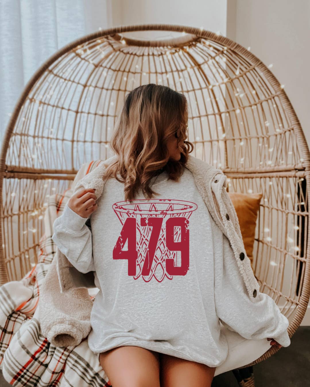 Uncommon Label - Wholesale Graphic Sweatshirt - Women's - 479 Arkansas Basketball Adult Graphic Crewneck Pullover