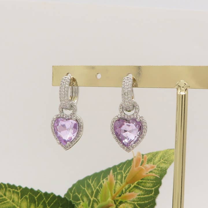 Daemon srls - Wholesale Hoop Earrings - AURORA HOOPS ~ Orecchini mini cerchi zirconati FULL in Cubic Zirconia a forma di cuore17