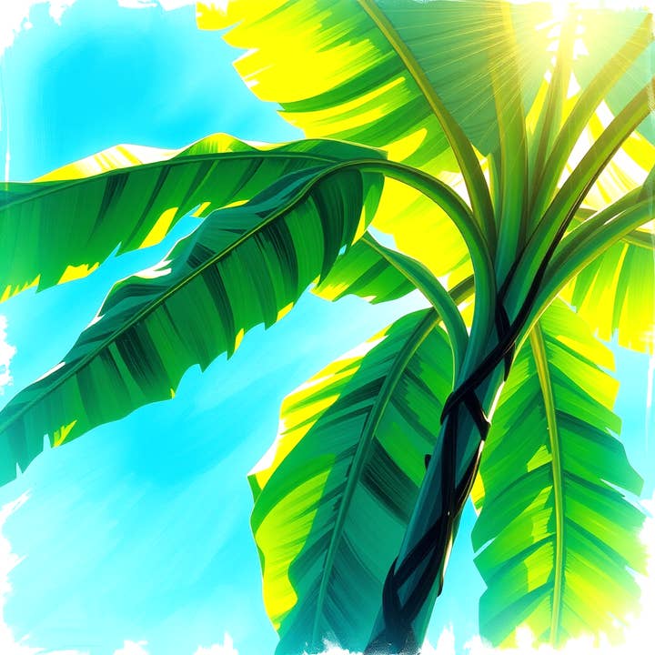 Banana Tree in Sunlight Coaster • Made in Hawaii for wholesale by WHIRLED PLANET