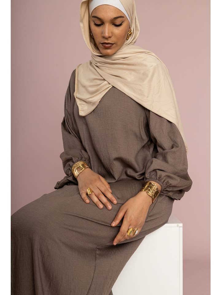 IDEAL OUTFIT - Wholesale Kaftan - Women's - Medina silk abaya dress 2370vs