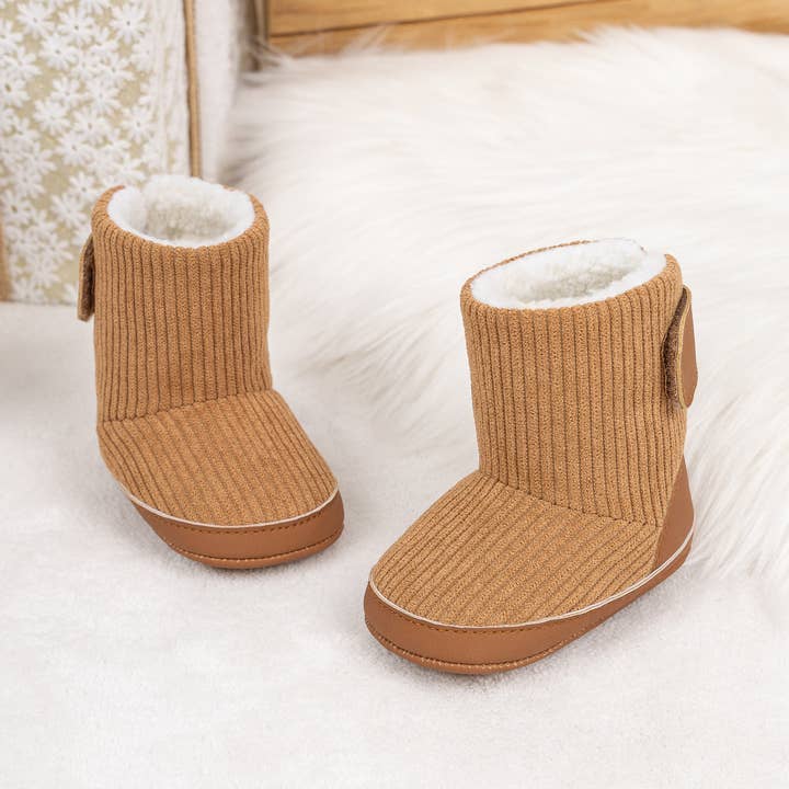 Kids Charm Online - Wholesale Booties - Baby - Inner sherpa ribbed baby boots. CG54060