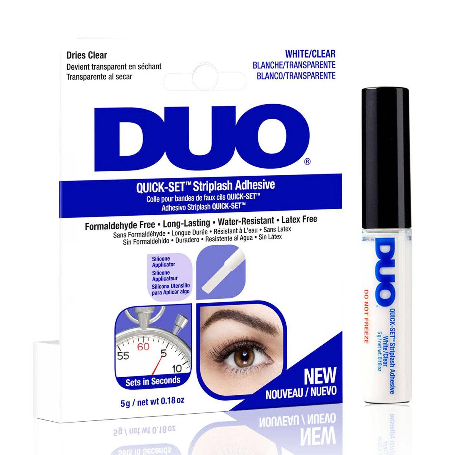 KT Supply - Wholesale Fake Lash Applicator - Ardell Duo Quick Set Striplash Adhesive,White/Clear,0.18 Oz.0