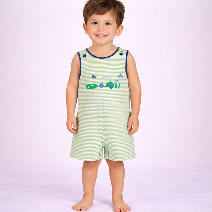 Golf Applique Jon Jon for wholesale by City Beautiful Childrens Boutique