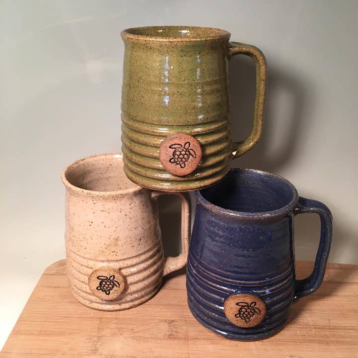 Fatty Frog Pots Handmade Pottery - Wholesale Coffee Mug - Turtle Mug