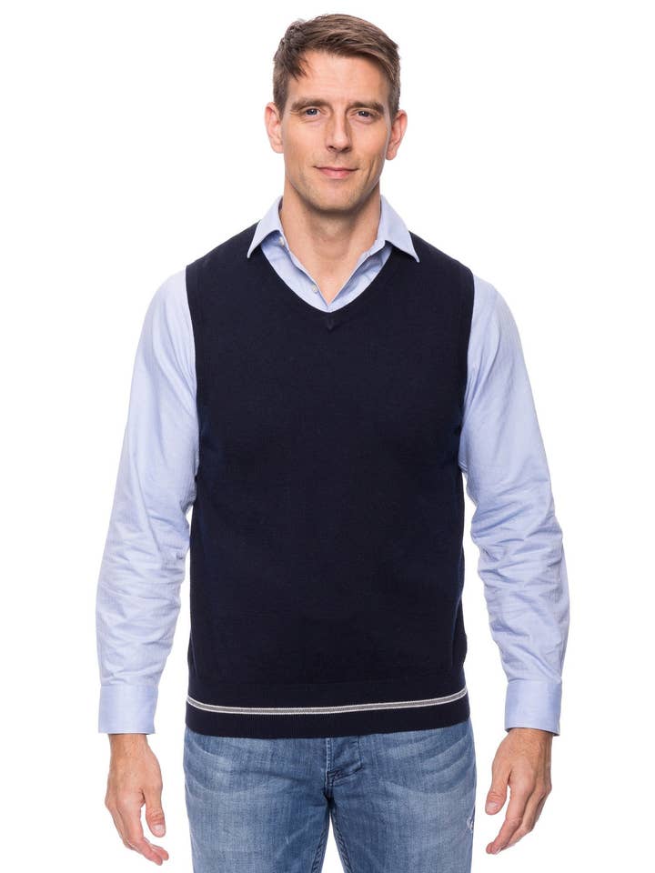 Colete de suéter de mistura de caxemira por atacado de Tocco Reale