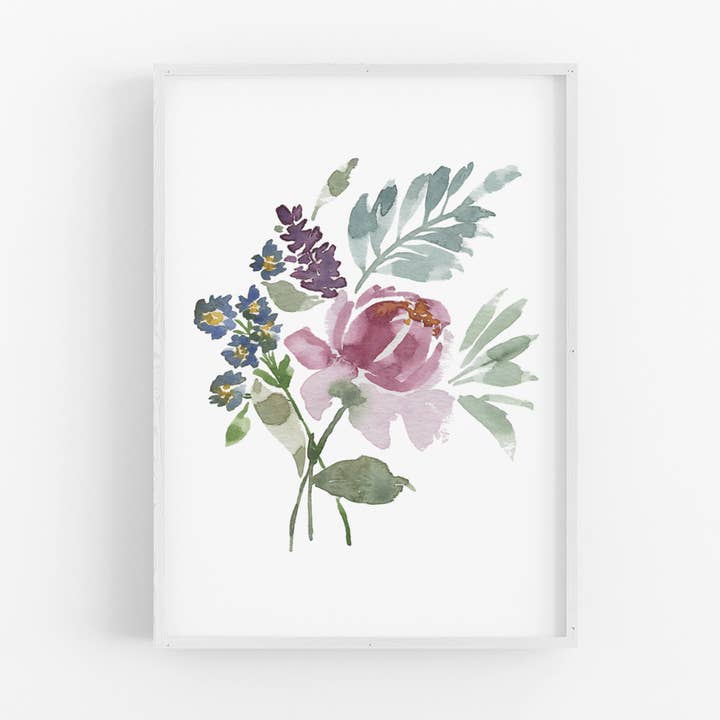 Sweet Grace | Floral Watercolor Art Print for wholesale by Letter Lane Design Studio