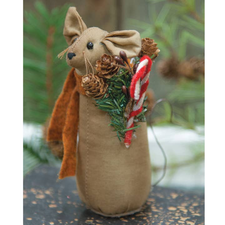 The Hearthside Collection - Wholesale Decorative Tabletop Object - Candy Cane Mouse1