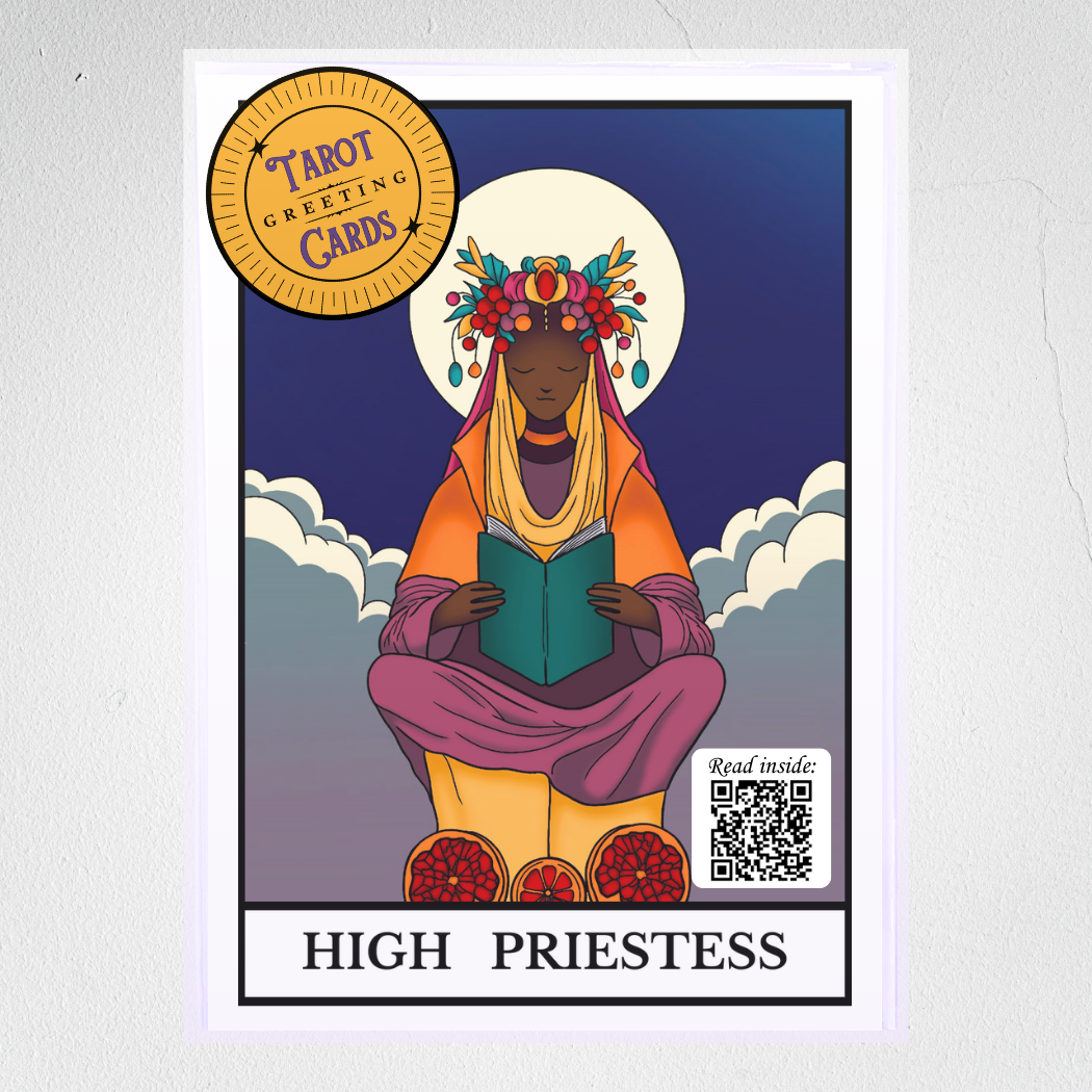Arcane Wishes - Wholesale Everyday Greeting Card - High Priestess Greeting Card0
