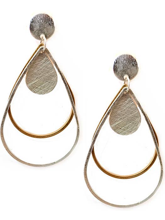 ( B509 ) WIRE SCRATCH TEAR EARRING for wholesale by Jewelry Max
