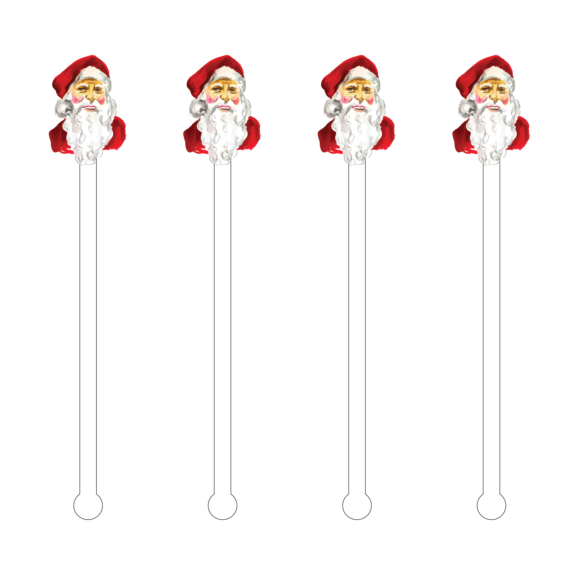 XO ACRYLICS | ACRYLIC STICKS - Wholesale Drink Stirrer - SANTA ACRYLIC STIR STICKS2
