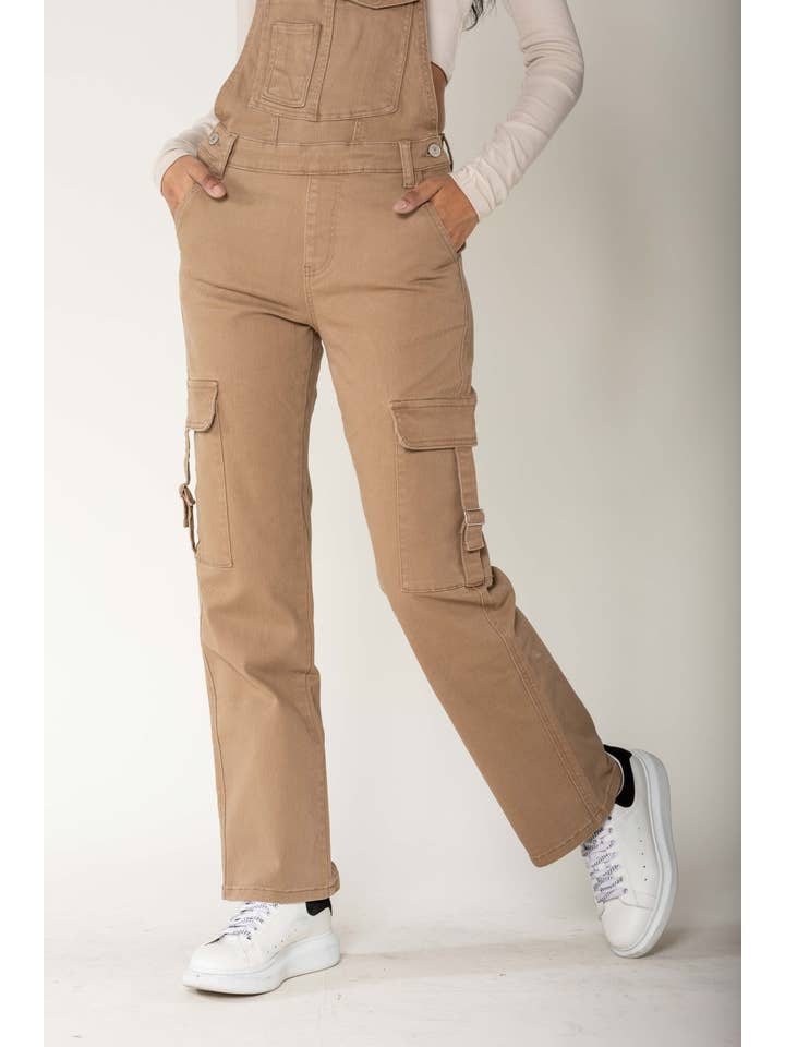 Nina Carter - Wholesale Overalls - Women's - Nina Carter Cargo Denim Stretch Denim Overalls S5608