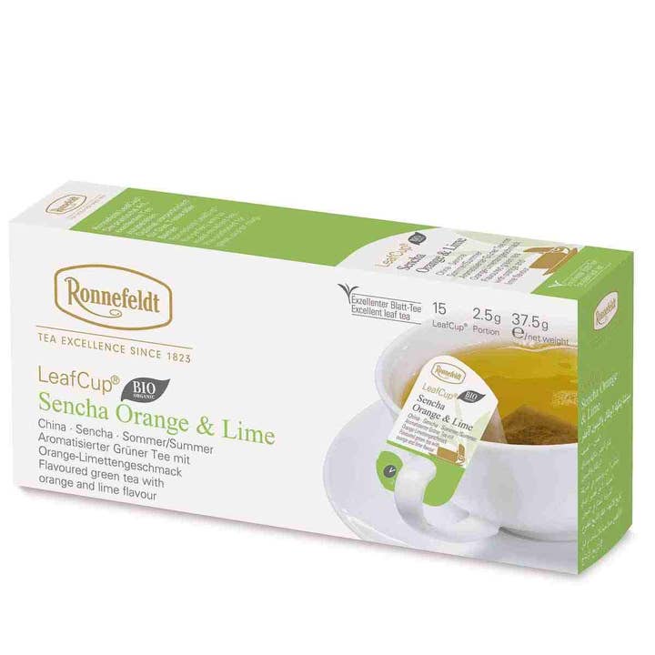 Ronnefeldt LeafCup® Sencha Orange & Lime Bio® Vert – 6 × 15 pour la vente par Ronnefeldt USA