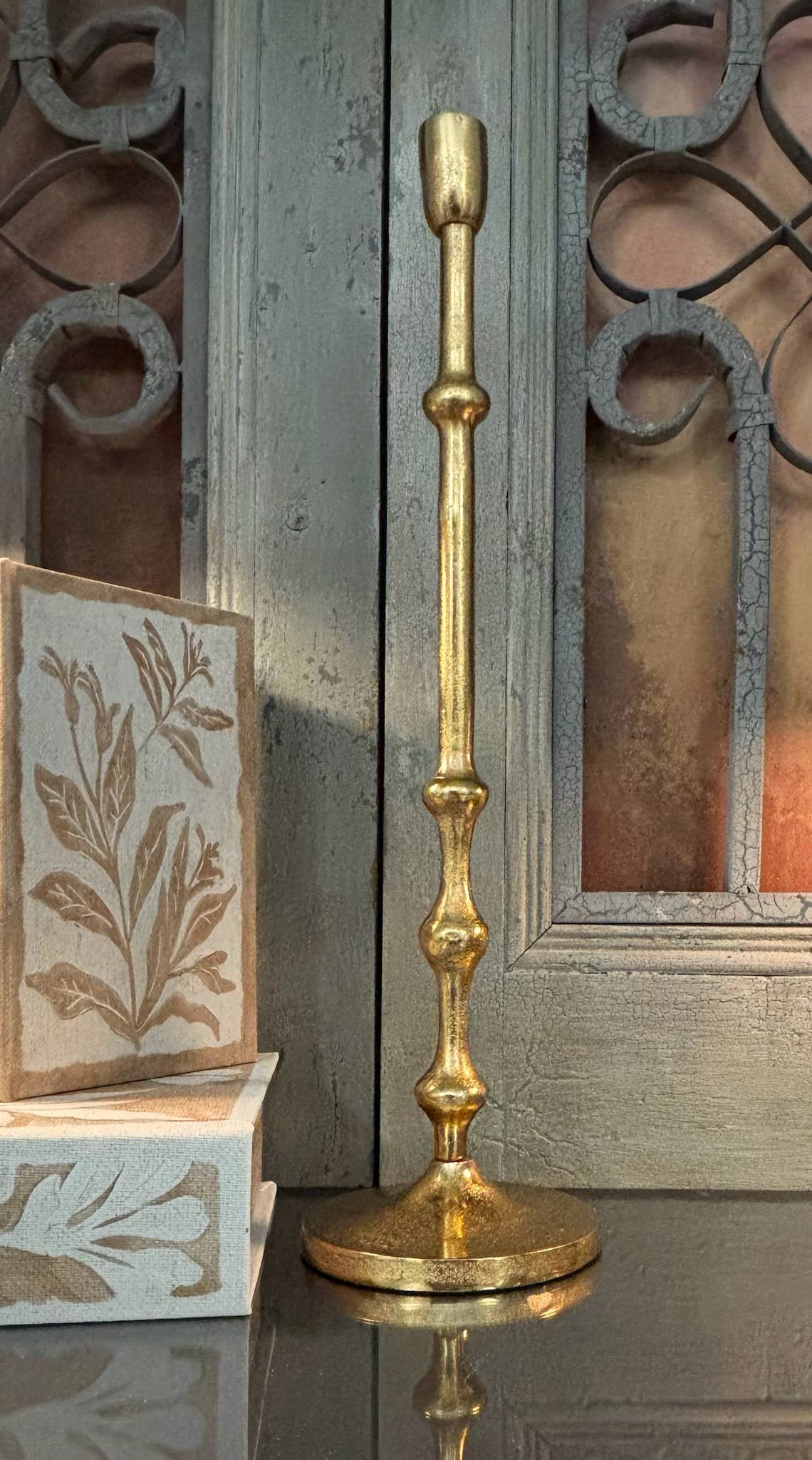 The Light Garden Collection - Wholesale Candle Holder - 19"H GWEN GOLDEN CANDLESTICK 0