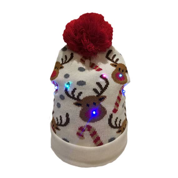 Access by Mediterranean Concepts - Wholesale Beanie - Women's - Santa, Reindeer and Candy Cane Light Up Hats3