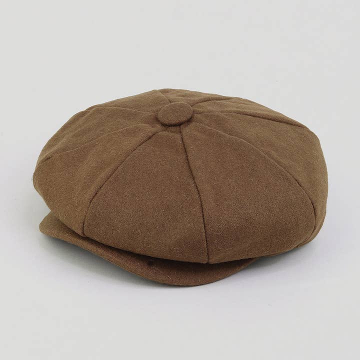 Sophos - Wholesale Newsboy/Schoolboy Hat - Unisex - Plain Eight Piece Cap