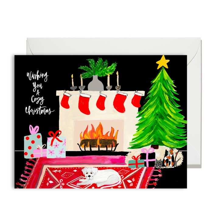 Önskar dig ett mysigt julkort för wholesale av Shannon Kirsten Illustration