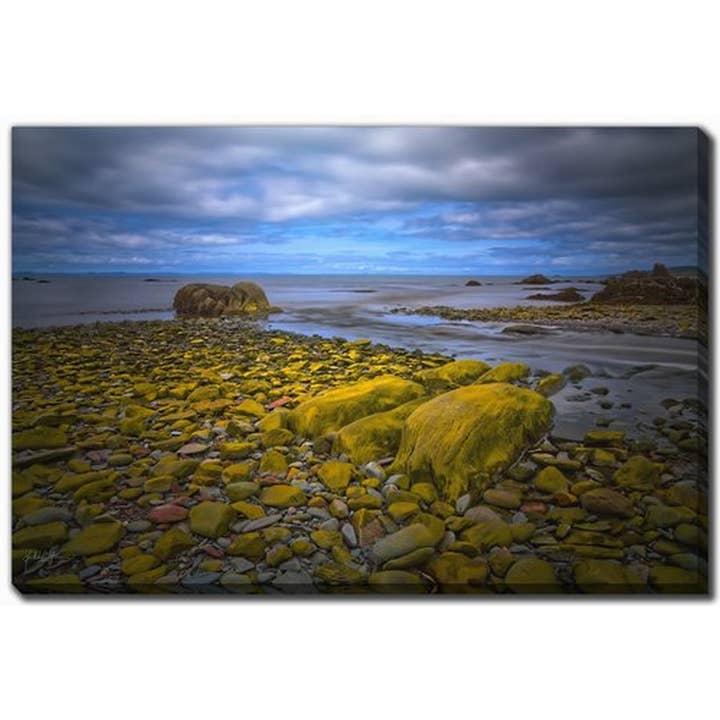 Green Rocks River Bay 2 38x60 Printed Canvas Wall Art for wholesale by Streamline Art