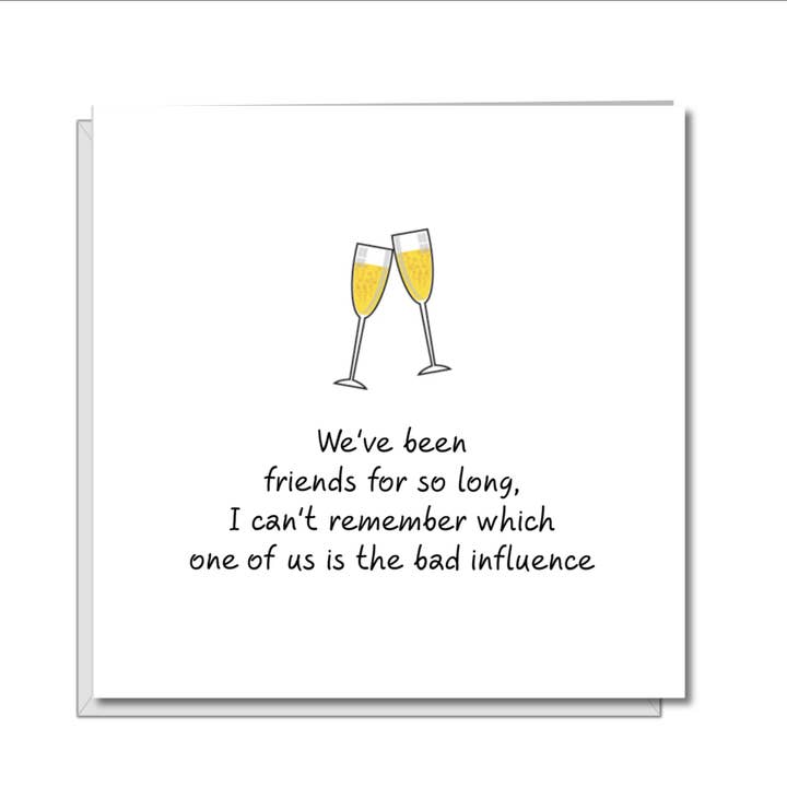 Swizzoo Cards – Engroshandel Fødselsdagskort – Bedste venner fødselsdagskort til kvindelig veninde - Sjov, humoristisk, morsom og sjov - Venskab/Bestie/BFF - Dårlig indflydelse