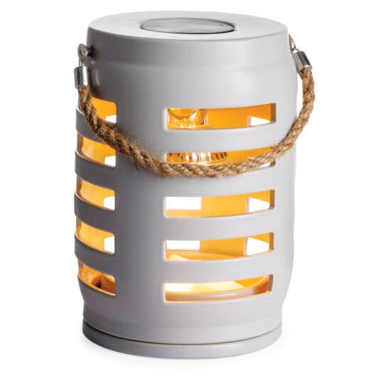 Lampe parfumée CANDLE WARMERS® Canopy SHUTTER LANTERN gris électr pour la vente par Candle Warmers Etc. Duftlampen & Kerzen