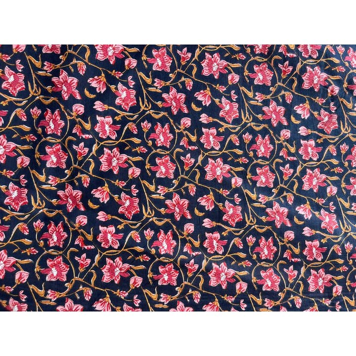 Bhawana Handicrafts - Wholesale Fabric Paint - Natural Floral Printed Dressmaking Fabric Indian Cotton Boho1