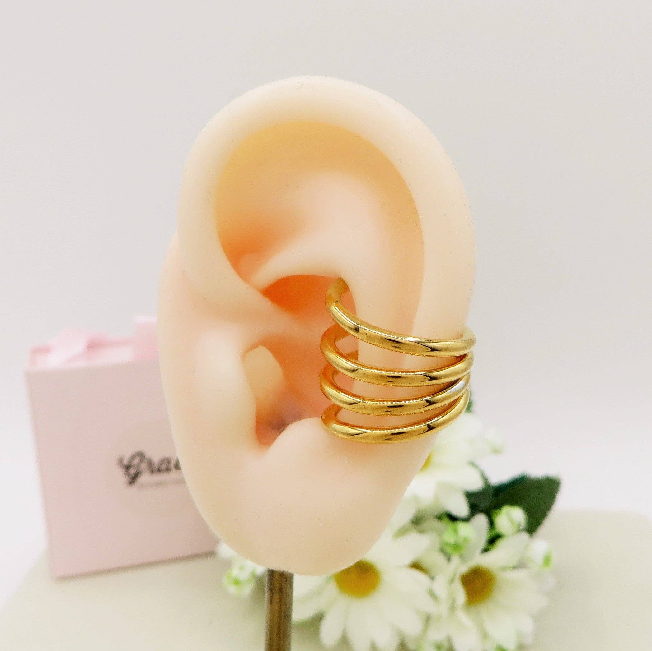 Daemon srls - Vendita all'ingrosso Orecchini ear cuff/ear wrap - LILITH ear cuff multiplo in acciaio inossidabile, orecchino senza buco1