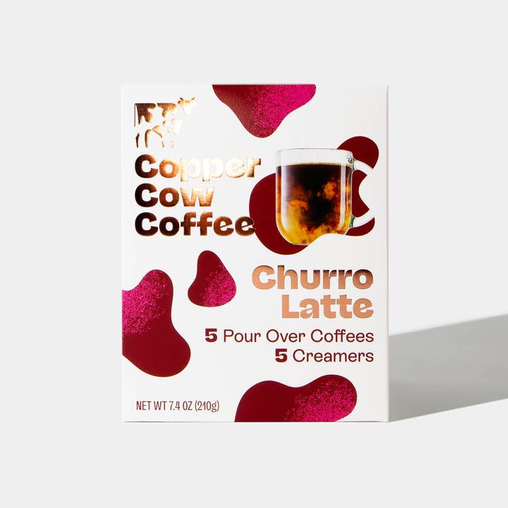 Copper Cow Coffee - Wholesale Ground coffee - Latte Kit - Churro (5ct) I 6 Pack Case1