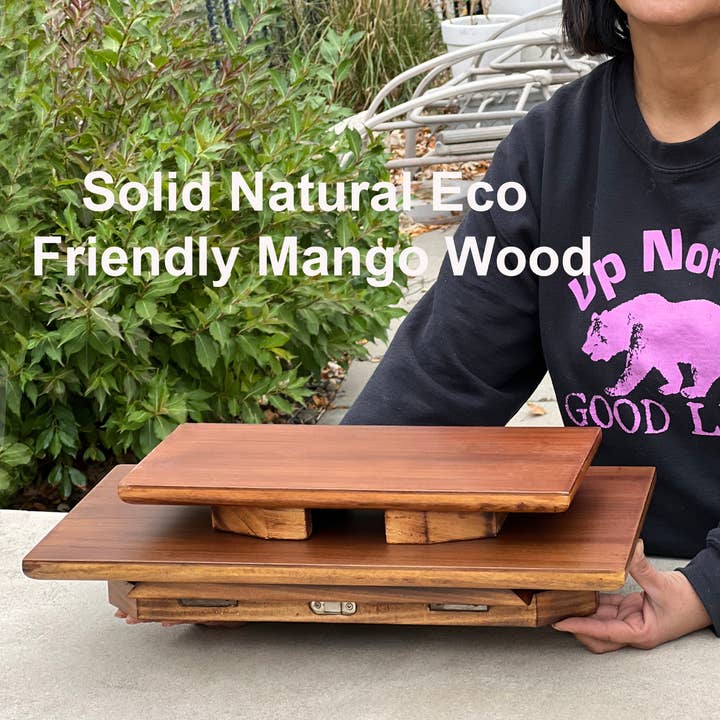 Lungta Imports - Wholesale Meditation Supplies - Premium Solid Wood Hand Carved Personal Shrine Altar Meditat