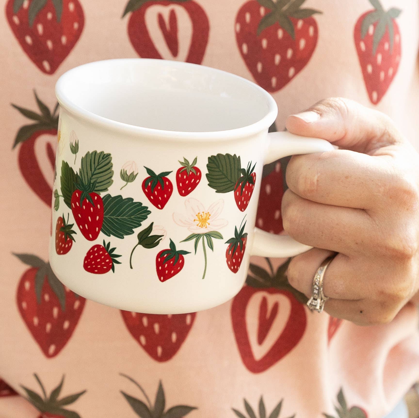 Paper Farm Press - Wholesale Coffee Mug - Strawberry Patch Mug1