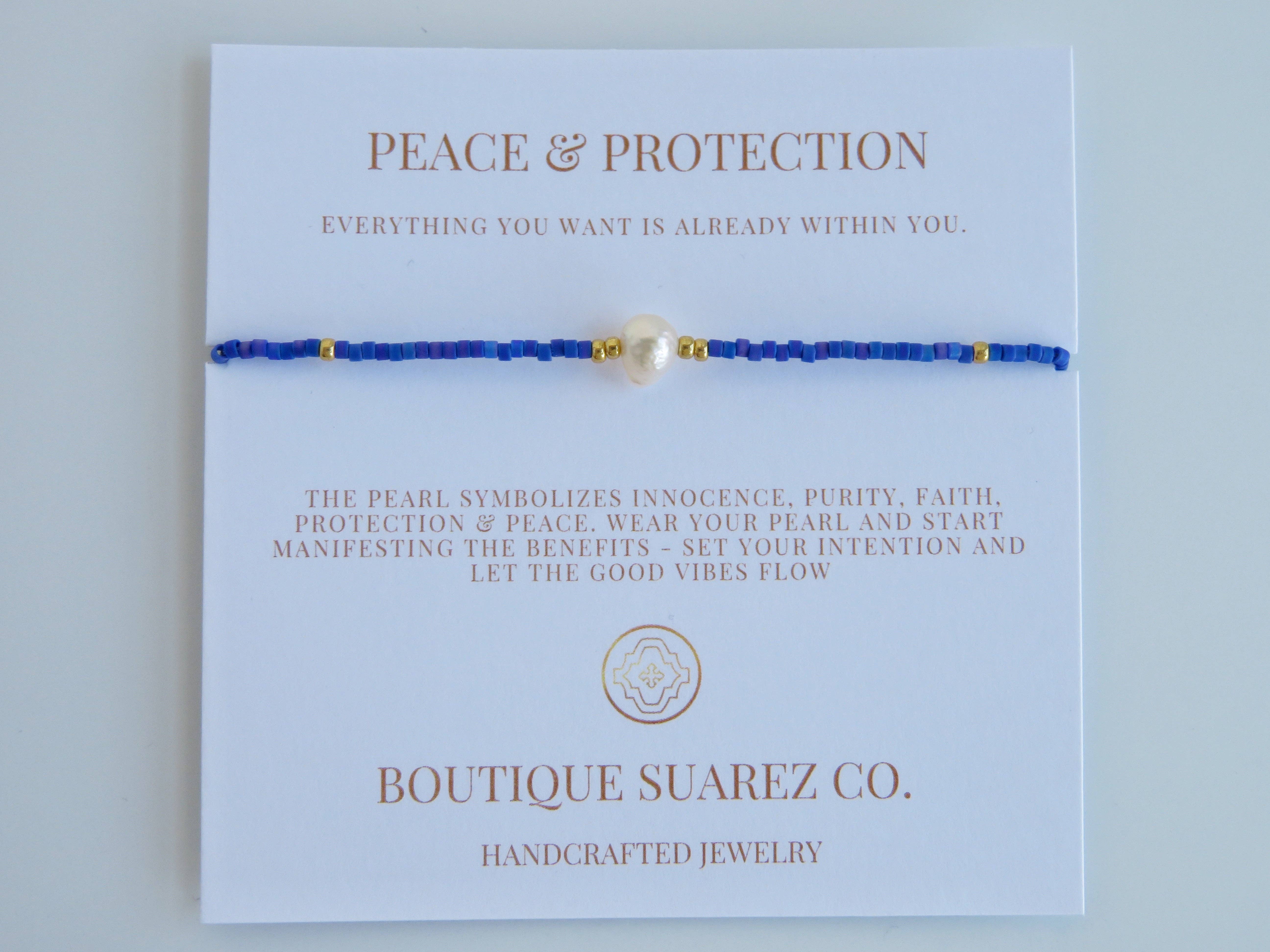 Boutique Suarez Co. - Wholesale Beaded Bracelet - Manifest Peace - Pearl Bracelet83
