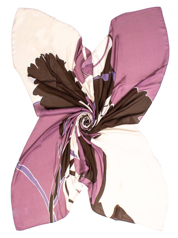 MAXISQUARE BIG FLOWER DIGITAL PRINT, 100% MODAL, 140X140 CM for wholesale by Ayfee